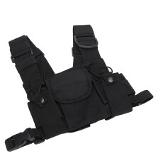 Walkie Talkie Double Chest Harness Front Pack Pouch Military