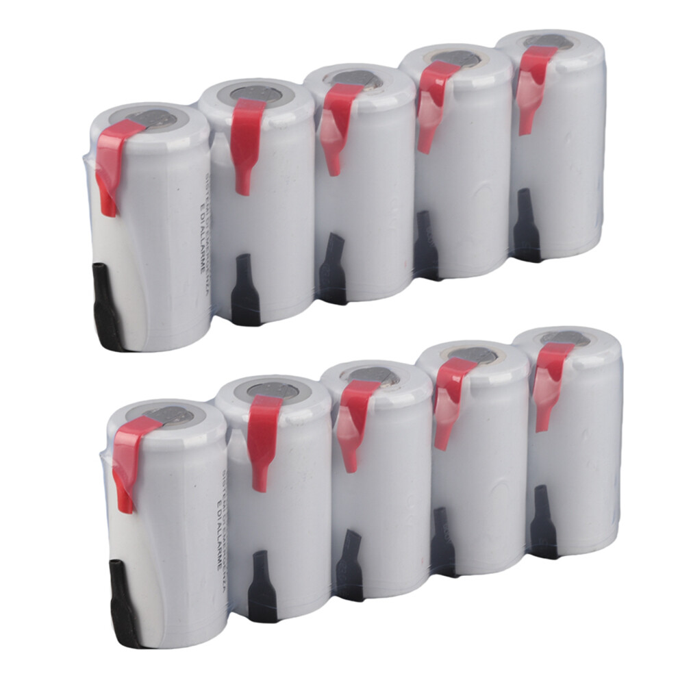 10Pcs 2000Mah 1.2V Rechargeable Sc Nicd Battery Replacement 609610645542