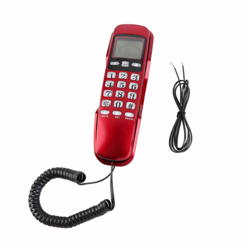 Mini-Wandtelefon mit Caller-ID LCD Schwarz