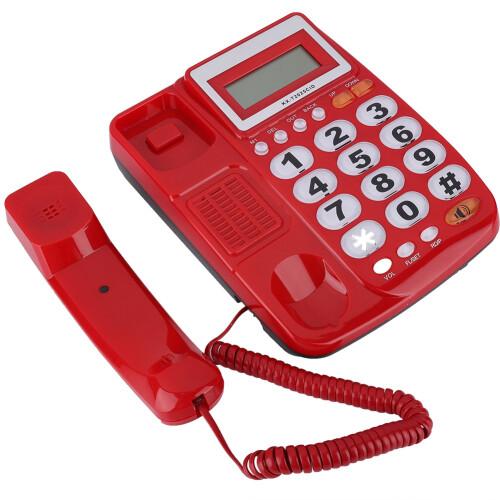 Desktop-Telefon mit Anruf-ID & Freisprecheinrichtung Rot 1