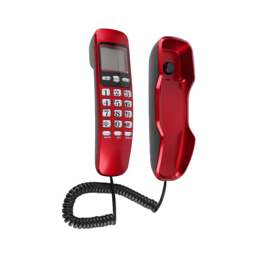 Mini-Wandtelefon mit Caller-ID LCD Schwarz 2