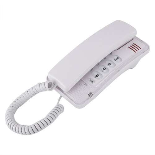 Wall Mount Landline Phone No Caller ID White 1