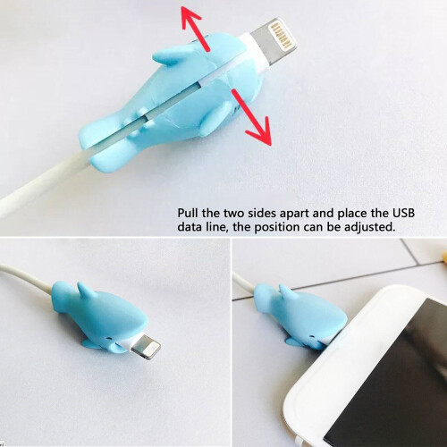 Cable Protector USB Data Line Case Doll Animal Bite Wire Organizer 2