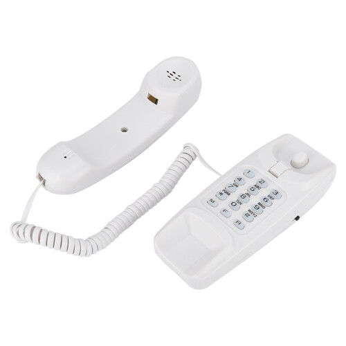 Wall Mount Landline Phone Extension No Caller ID White 2