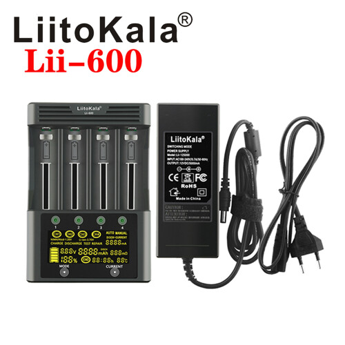 LiitoKala lii-600 4-Schlitz Ladegerät 3.7V/1.2V Tragbar 2