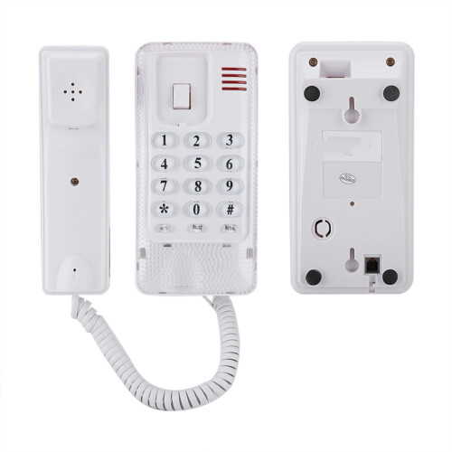 Wall Mount Landline Phone No Caller ID White 2