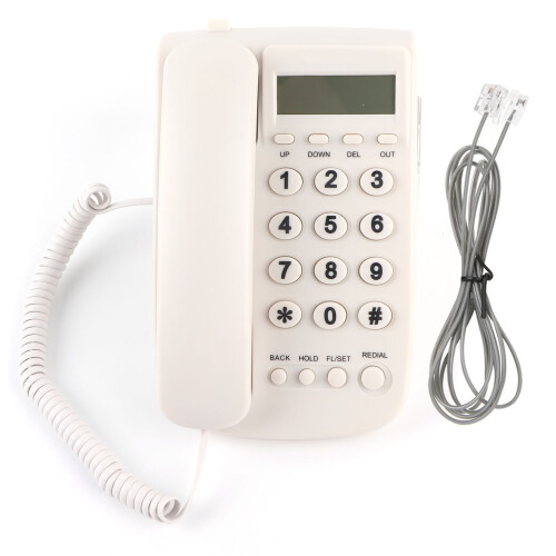 Hotel Phone Extension No Caller ID White