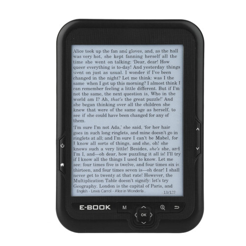 E-Reader 6 Zoll 600x800 300DPI E-Ink 8GB schwarz/blau 1