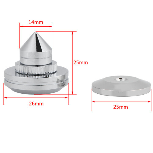 4 Pcs HiFi Speaker Isolation Spikes AMP DAC CD Feet Cones 2