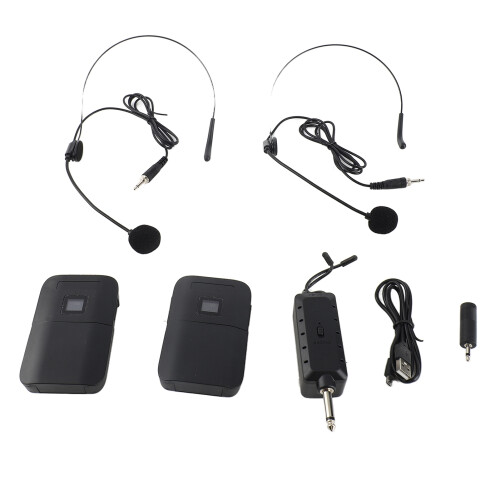 Tragbares UHF-Funk-Headset-Mikrofon mit Empfänger