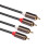 Aluminium Audio-Kabel 1M Gold-Stecker 2