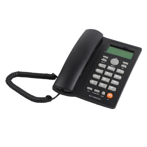Festnetztelefon mit Anrufer-ID Freisprecheinrichtung Schwarz 1
