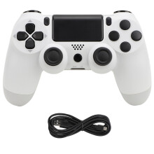 PS4 Controller Kabelgebunden Gamepad USB Weiß