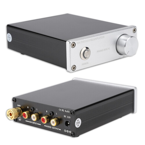 Goldplatinierter Phono-Vorverstärker P1 MM mit RCA-E/A 1