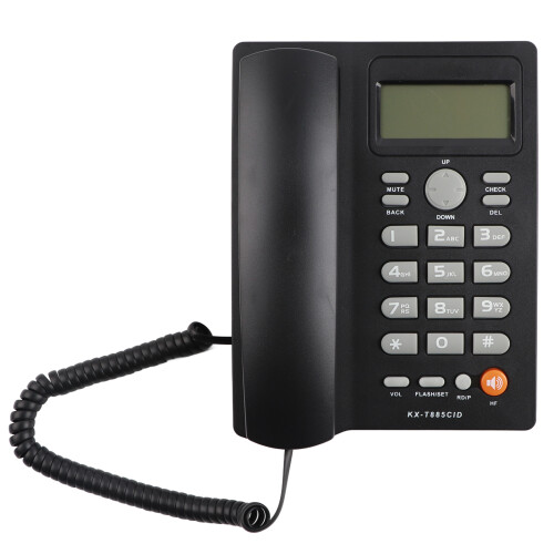 Festnetztelefon mit Anrufer-ID Freisprecheinrichtung Schwarz 2