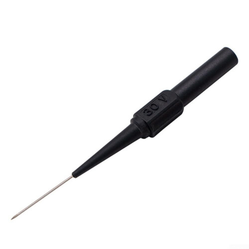Efficient Multimeter Test Probes Slim-Tip Thin-Needle Probes for Easy Cable Access, 1-Piece Black, Compatible with DMMs