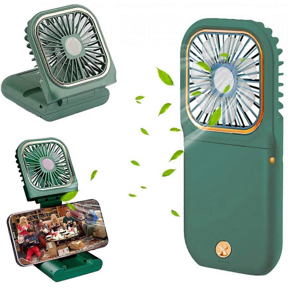 Kikidex (As Show, One Size) Upgrade Handheld Fan, Small Personal Fan With 3 Speeds Neck Rechargeable Portable Fan, Powerful Mini Usb Outdoor Fan Quiet Small D