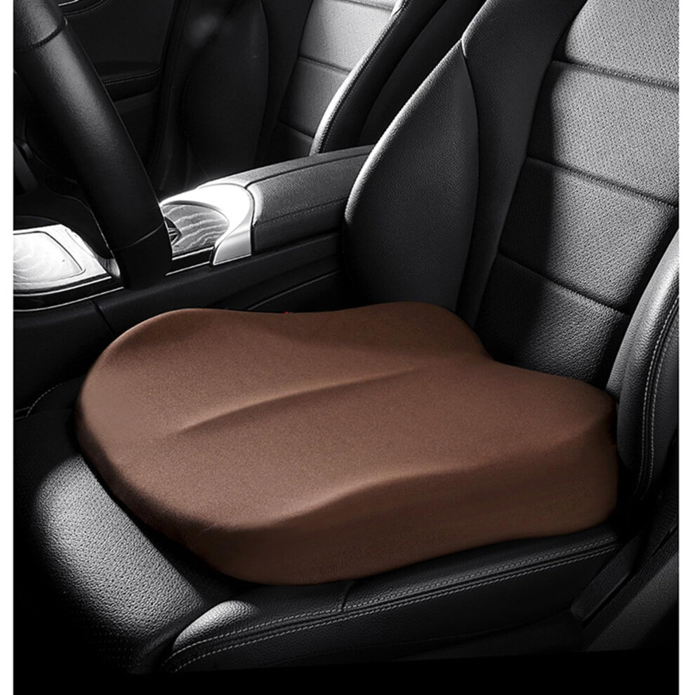 Adult Car Raised Seat Cushion Memory Foam Filling, Wedge Booster, For Smaller Drivers, Heightening, Brown 9354506052263