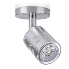 3w Round 1-Head Led Lamped Track Light With Warm Light