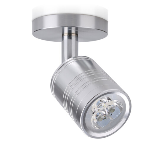 3w Round 1-Head Led Lamped Track Light With Warm Light