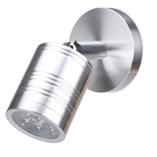 3w Round 1-Head Led Lamped Track Light With Warm Light 1