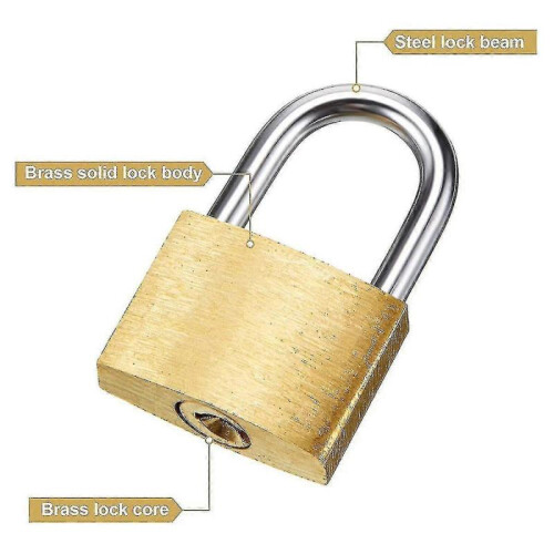 12 Pack Mini Padlock Small Padlock Solid Brass Locks with 3 Key for Luggage Lock,backpack,gym Locke 2