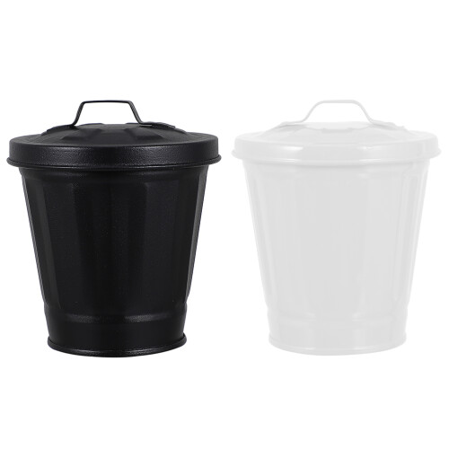 2 klassische abfalleimer für schreibtisch, abfallcontainer 2