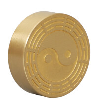 Home Brass Paperweight Runde Chinesische Kalligraphie Übungsgewicht