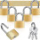 12 Pack Mini Padlock Small Padlock Solid Brass Locks with 3 Key for Luggage Lock,backpack,gym Locke 2