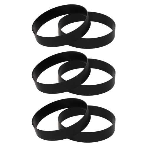 6 Stück Eierkocher Ringe Burger Formen DIY Eierbratformen Schwarz