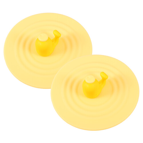 2Stück Silikonbecherdeckel Mit Löffelhalter Für