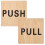 2Stk Push Pull Türschilder Für Außen Glastüren Holz 9