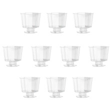 10St Hitzebeständige Dessertschalen Mit Deckeln Transparent