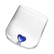 herz- glasbecher cocktail- und weinglas aus milchglas paarig