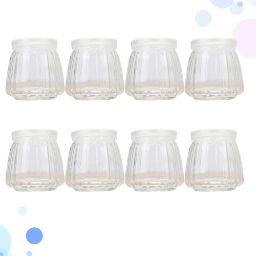 8Stk Vertikal Gestreifte Puddingflaschen Aus Hitzebeständigem 150Ml 1
