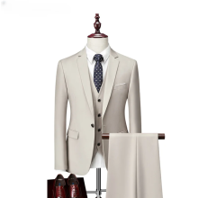 (2XL)Men's 3 Pieces Wedding Blazer Vests Pants Set