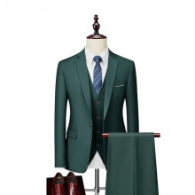 (XL)Men's 3 Pieces Wedding Blazer Vests Pants Set