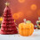 ceramic halloween pumpkin cookie jar with lid for snacks nuts storage 6
