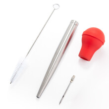 Meijiashe Stainless Steel Turkey Baster For Grill And Kitchen Cooking