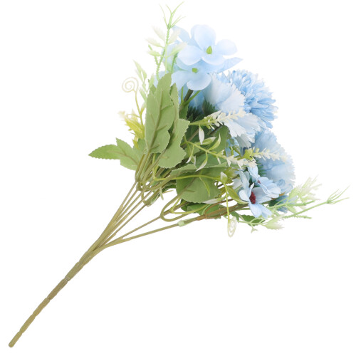Artificial Rose Bouquet Blue Silk Flower 1pcs 17.7x11in
