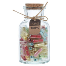 Set Of Love Notes In Glass Jar For Boyfriend Girlfriend Valentine Gift