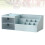 Desktop Storage Box With Compartments Plastic Organizer Blue 5