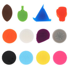 Silicone Cup Charms Beverage Labels Assorted Color 12pcs