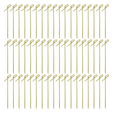 400 Stuzzicadenti In Bamboo Con Nodo Decorativo Per Cocktail Party