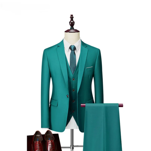 （M）Men's 3 Pieces Wedding Blazer Vests Pants Set