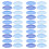 40 Unidades Azul Degradê Borda Ondulada 7 Polegadas 10