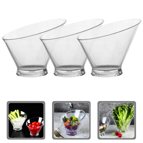 3 Pcs Tigelas Transparentes Para , E 2
