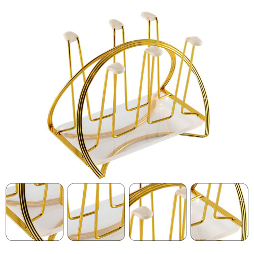 Water Cup Draining Rack Glass Holder With Tray 2