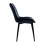 Living And Home 2Pcs Black Velvet Upholstered Dining Chairs 4