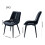 Living And Home 2Pcs Black Velvet Upholstered Dining Chairs 6